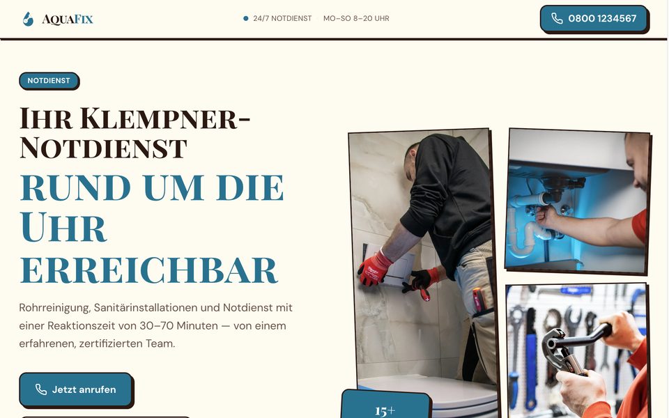 AquaFix – Klempner-Notdienst
