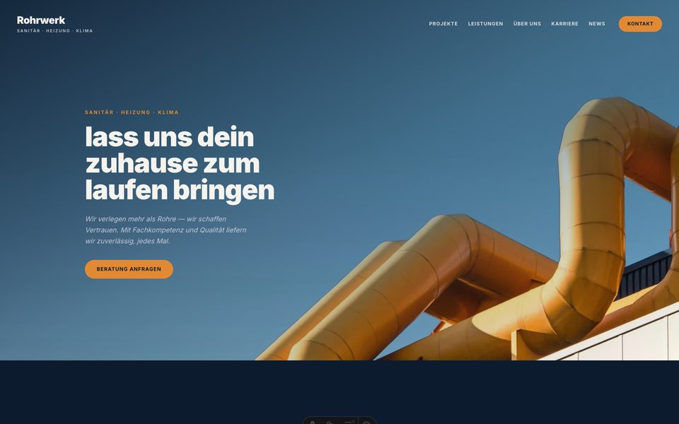 Rohrwerk – Sanitär · Heizung · Klima